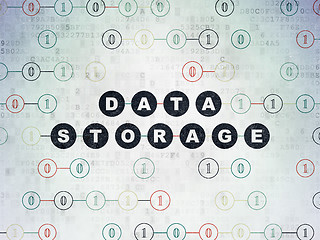 Image showing Information concept: Data Storage on Digital Data Paper background