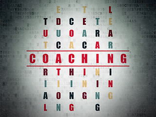 Image showing Learning concept: Coaching in Crossword Puzzle