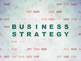 Image showing Business concept: Business Strategy on Digital Data Paper background