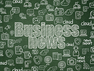 Image showing News concept: Business News on School board background