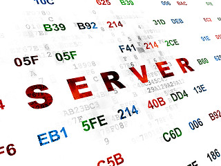 Image showing Web development concept: Server on Digital background