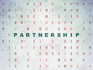 Image showing Finance concept: Partnership on Digital Data Paper background