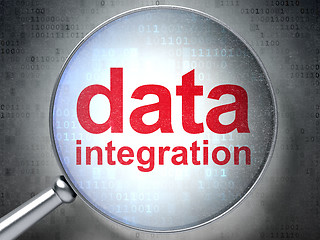 Image showing Data concept: Data Integration with optical glass