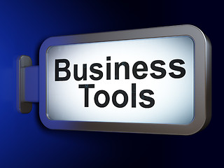 Image showing Finance concept: Business Tools on billboard background