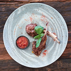 Image showing Organic Grilled Lamb Chops