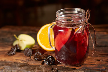 Image showing Cup of organic lemon fruit tea