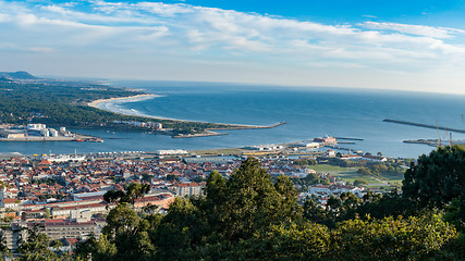 Image showing Aerial view on the center of Viana do Castelo