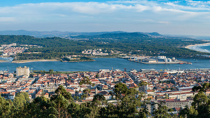 Image showing Aerial view on the center of Viana do Castelo