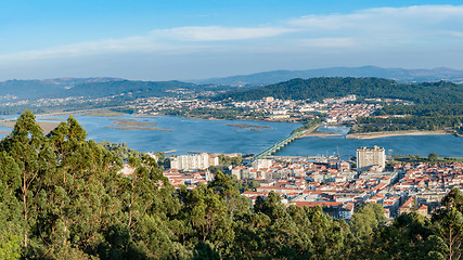 Image showing Aerial view on the center of Viana do Castelo