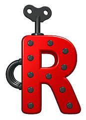 Image showing letter r with decorative pieces - 3d rendering