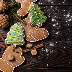 Image showing New year homemade gingerbread