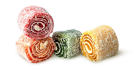 Image showing Several pieces of Turkish Delight