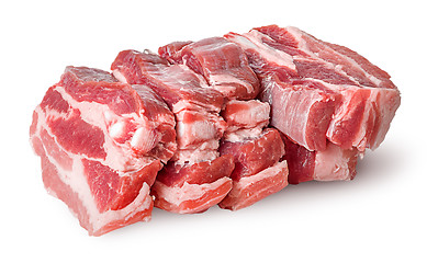 Image showing Raw pork belly slices