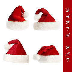 Image showing Santa`s hat collection