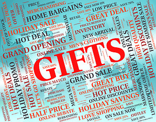 Image showing Gifts Word Indicates Giving Occasion And Text