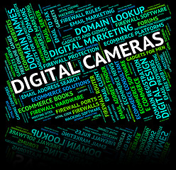 Image showing Digital Cameras Shows High Tec And Picture