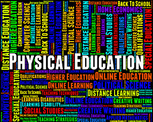 Image showing Physical Education Represents Gym Class And Athletics