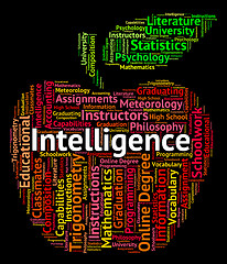 Image showing Intelligence Word Represents Intellectual Capacity And Ability