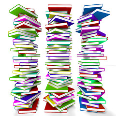 Image showing Stacks Of Books Representing Learning And Education