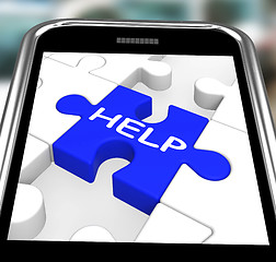 Image showing Help On Smartphone Showing Assistance Messages