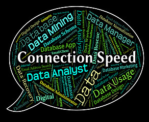 Image showing Connection Speed Indicates Words Net And Fast