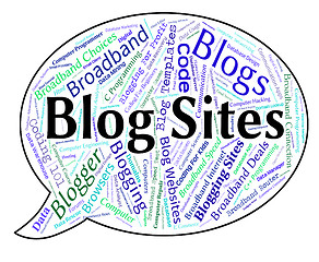 Image showing Blog Sites Shows Host Weblog And Domains