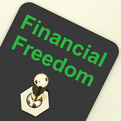 Image showing Financial Freedom Switch To Show Wealth And Security