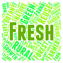 Image showing Fresh Word Represents Words Unprocessed And Freshness