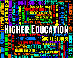 Image showing Higher Education Represents Schooling Training And Develop