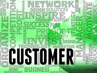 Image showing Customer Words Represents Buyers Consumer And Shopper