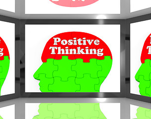 Image showing Positive Thinking On Screen Shows Interactive TV Shows