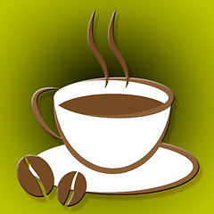 Image showing Coffee Cup Indicates Caffeine Drink And Coffeecup