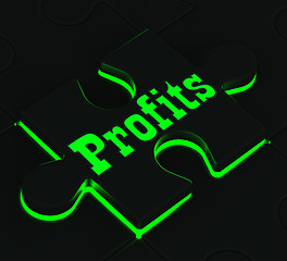 Image showing Profits Puzzle Showing Monetary Incomes