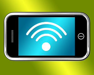 Image showing Wifi Internet Connected On Mobile Phone