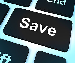 Image showing Save Computer Key As Symbol For Discounts Or Promotion