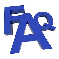 Image showing FAQ Word Showing Information Questions And Answers