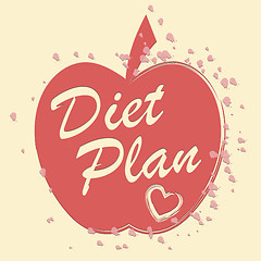 Image showing Diet Plan Represents Lose Weight And Agenda