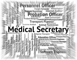 Image showing Medical Secretary Represents Personal Assistant And Pa