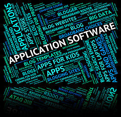 Image showing Application Software Indicates Words Text And Softwares