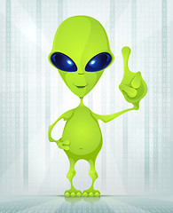 Image showing Funny Alien Cartoon Illustration