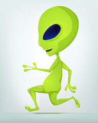 Image showing Funny Alien Cartoon Illustration