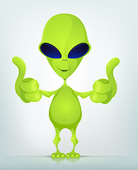 Image showing Funny Alien Cartoon Illustration