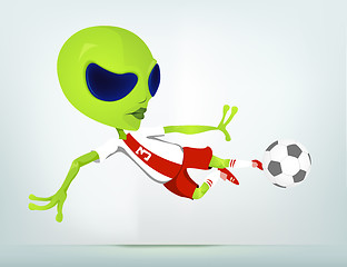 Image showing Funny Alien Cartoon Illustration