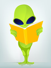 Image showing Funny Alien Cartoon Illustration