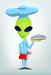 Image showing Funny Alien Cartoon Illustration