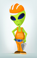 Image showing Funny Alien Cartoon Illustration