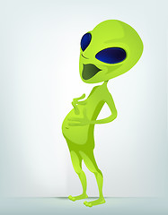 Image showing Funny Alien Cartoon Illustration