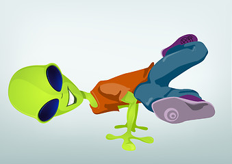 Image showing Funny Alien Cartoon Illustration