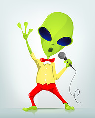 Image showing Funny Alien Cartoon Illustration