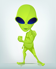 Image showing Funny Alien Cartoon Illustration